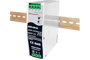 Alimentatore da guida DIN 48V, 120W, 2,5A; trasformatore da 230v a 48v led, guida DIN, alimentatore 48 volt, trasformatore a campana, ReleyWell, NDR-120-48