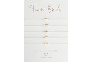 ‎BRIEFZAUBER Briefzauber JGA Armbänder (Set: 5 Stk.) | schlichte & minimal Makramee-Armbänder | Accessoires Junggesellinnenabschied - verschiedene Varianten