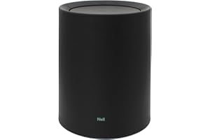 ALLBLUE PRODUCTS 12L Schwingdeckel Mülleimer Schwarz Matt – Vielseitiger Badezimmer Papierkorb & WC Mülleimer, Eleganter Büro Mülleimer Schwarz, Kosmetikeimer Schwarz, Hochwertiger Kunststoff, Ideal für Bad und Büro