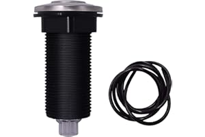 PEIDOG 32mm Garbage Disposal Button,Air Switch Button for Garbage Disposal with Air Hose,Sink Top Switch for InSinkErator Garbage Disposal,Brushed Silver(3.54"Long Button with Stainless Steel Cover)