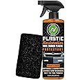 NAPKO POLISHE Plastic Restoration Liquid For Detailing Perfectionist - 100 Ml (Pack Of 1) | Car & Two Wheeler Bumper Plastic Parts Restorer | Trigger With Sponge,Black