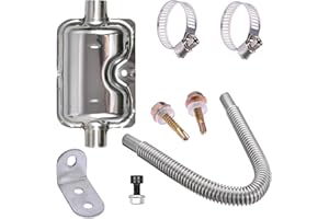 HIFROM Silencieux d'échappement 24 mm + tuyau d'échappement de 60 cm pour générateur d'électricité, tuyau d'échappement de voiture, chauffage auxiliaire, kit de silencieux, accessoires de chauffage de