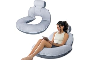 INSEN Poduszka do czytania, poduszka pod plecy do siedzenia w łóżku, do czytania, pielęgniarki i relaksu, poduszka do czytania dla dorosłych, mam i dzieci, poduszka do siedzenia do łóżka