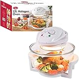 Quest 43890 Halogen Oven Low Fat Fryer Glass Housing,12L, 1400 Watt, White, W