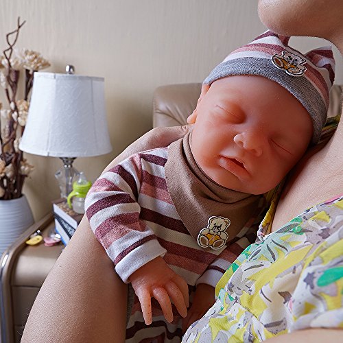 IVITA 18'' 6.6lbs New Born Girls Lifelike Baby Doll as Gift