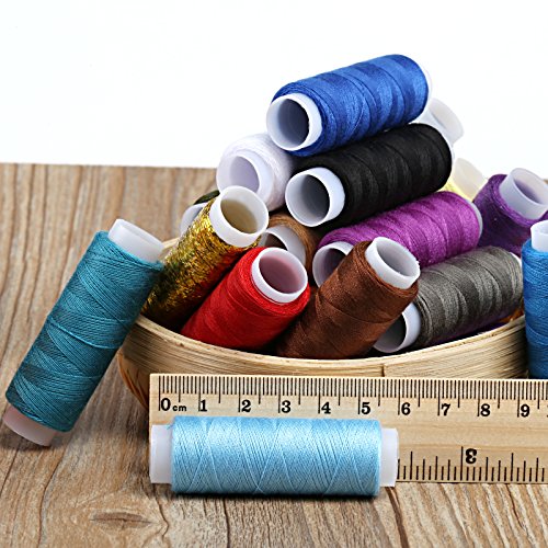 LIHAO 39x Nähgarn Polyester Multi Farben Set 200 Yard Sewing Thread Nähset - 9