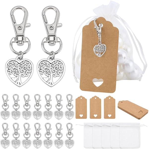 Porte-clés Pendentiif Arbre De Vie – Cadeau Pour Maîtresse D'École – Métal Argenté