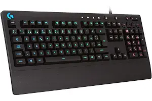 Logitech G G213 Prodigy Teclado Gaming | RGB LIGHTSYNC, retroiluminadas, resistente a salpicaduras, personalizables, controles multimedia, QWERTY ES - Negro