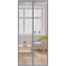 Liveinu Magnet-Fliegengitter Tür – Insektenschutz Ohne Bohren, Mit Klettband, 140x220 Cm, Braun