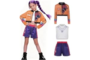 LYNBLY Disfraz De Cazador Para Niñas, 3 Piezas Costume Anime Cosplay, Cosplay Disfraz para niños, para Cosplay, Halloween, Carnaval, Fiesta y Cumpleaños