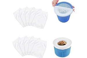 DONGSZQ Schwimmbad Skimmer Socken,10 Stück Schwimmbad Filter Schlacken,Pool Skimmer Filter,Pool Filter Netz, für Pool Entfernt Schlacken, Blätter Öl,Pollen,Abschaum,Insekten