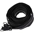 Ciieeo Tent Zipper Replacement 200CM Separating Large Black Heavy Duty Double Sided Zipper with Retaining End for Sewing Sleeping Bag Craft Bag