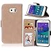 Produktbild S6 Edge Hülle, Galaxy S6 Edge Hülle, Samsung Galaxy S6 Edge Hülle, Samsung Galaxy S6 Edge Ledertasche, Anlike Samsung Galaxy S6 Edge /G9250 (5,1 Zoll) Schutzhülle Flip Hülle Wallet Case Tasche Cover Handy Zubehör Lederhülle Handyhülle [Klassische Normallackserie] Bookstyle mit Standfunktion Kredit Kartenfach - Khaki