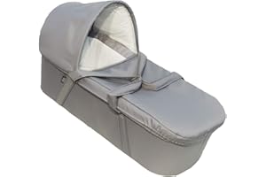 EICHHORN Kinderwagen Feste Baby-Tragetasche, Luxusvariante, mit waschbarem Innenbezug und Klappmechanismus - Silbergrau