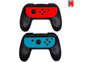 GG ACC BY GOGIK 2 impugnature nere per joystick compatibili con i Joy-Con di Nintendo Switch/OLED - Ideali per il gioco multiplayer e mobile - Controller ergonomici - Compatibile con la mano destra e sinistra