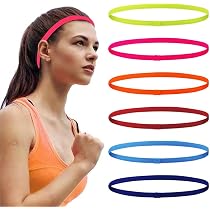 Hexchasty 9 Fasce Elastiche Sottili Per Capelli – Sportive Antiscivolo In Nylon, Unisex, Per Corsa, Yoga, Palestra (Nero)