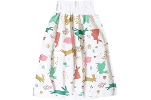 ZHONYEE Waterproof Diaper Skirt for Baby Toddler Reusable Bed Wetting Training Diaper Shorts for Boys and Girls Night Time (Rabbit)
