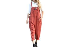 YESNO Women's Dungarees Loose Casual Sleeveless Overall Long Jumpsuit Playsuit Dungarees PV9UK
