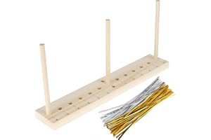 Pretty Kaurv Extended Bow Maker for Ribbon Wreaths Wooden Bow Making Tool with Twist Ties Ribbon Bow Maker for Halloween Party Decorations Hair Bows Corsages Holiday Wreaths DIY Crafts