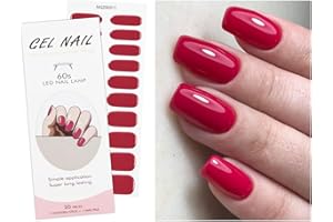 JMEOWIO Unghie Rosa Rosso Gel Nail Stickers Adesivi Unghie Uv Decorazioni Nail Art Disegni