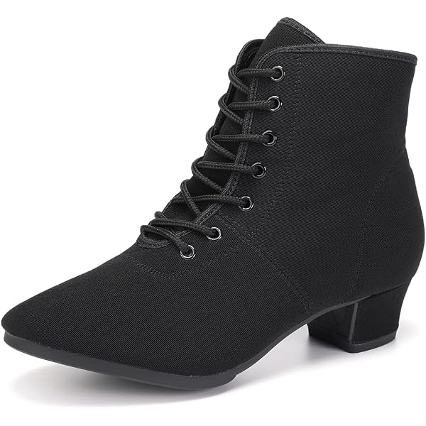 Bottes De Danse Jazz à Lacets HIPPOSEUS - Semelle Fendue En Daim - Pour Modern Jazz Et Ballet