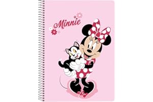 Safta MINNIE MOUSE NAIVE - Cuaderno 80 Hojas A5, Tapas Duras, Ideal para Niños de Diferentes Edades, Cómodo y Versátil, Calidad y Resistencia, 15.5x22 cm