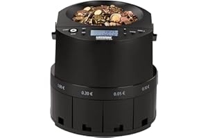 Ratiotec Compteuse de pièces Euro CS 500 pouces Noir