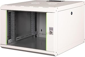 DIGITUS Armario de Red, Rack de 19 Pulgadas, 7U, Montaje en la Pared, Profundidad 600 mm, Capacidad de Carga 100 kg, Serie Unique, Gris