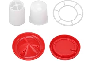 Leopacat Kit de Comedero y Bebedero para Pollitos, diseño de Manga Rotatorio Combo de Comedero y 160ML Bebedero AutomáTico para AlimentacióN y Riego de Aves de Corral Pollo Codorniz Gallina Pato