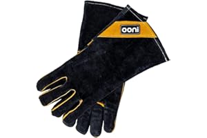 Ooni Guantes de Cocina - Guantes para Horno Pizza - Guantes de Cuero con Aislamiento de Aluminio - Guantes para Barbacoa - Guantes para Horno Pizza Resistente al Calor