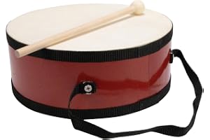 Trumma för barn handtrumma musikinstrument av trä med rem och pinne D: 20 cm – 3847