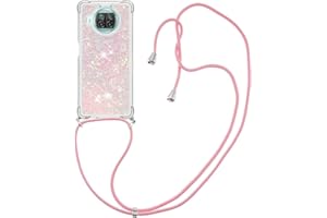 MRSTER Lanyard - Funda para Xiaomi Mi 10T Lite 5G Carcasa de Silicona antigolpes Kawaii con Cordaje Lanyard Case para Xiaomi Mi 10T Lite 5G LP Star Pink
