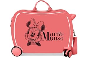 Disney Mickey All Smile 38 x 55 x 20 cm 35L x 55 x 20 cm Rigid ABS Side Combination Lock 35L 2kg 4 Double Wheels Cabin Luggage, pink, Children's suitcase