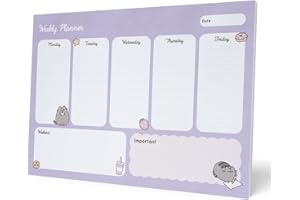 GRUPO ERIK Planificador semanal A4 Pusheen Moments - Weekly planner : Planner Sin Fecha - Organizador semanal escritorio [54 págs. con Alto Gramaje]| Papelería Kawaii