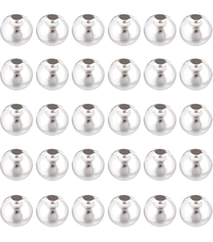 PH PandaHall 60pz Perline Rondelle Piatte in Argento Sterling 925 3mm Perline Distanziatrici Piatte per Creazione di Gioielli Orecchini Bracciali