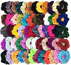 12pcs Hair Scrunchies, Velvet Elastic Hair Bands, Scrunchy Colorful Hair Ties Hair Ropes for Women or Girls Hair Accessories ?C 12 Assorted Colors Scrunchies