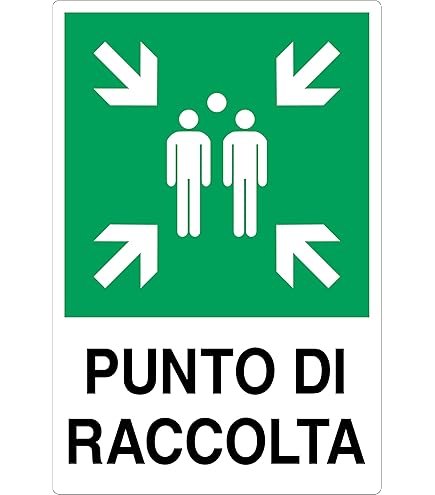 Cartello Punto Raccolta 60x40cm - Segnale Catarifrangente Classe 1 Per Esterni