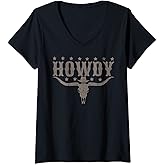 Women's Howdy Cowgirl Shirt - Western Country Music T-Shirt With Comfortable Stretch Fit