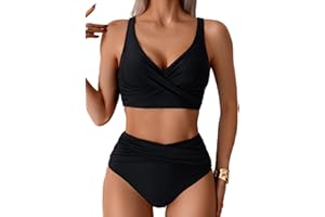 Sangdut Bikini Damen Set Push up High Waist Sexy Triangel Breites Unterbrustband Mit Cups Zweiteiliger Badeanzug Swimsuits