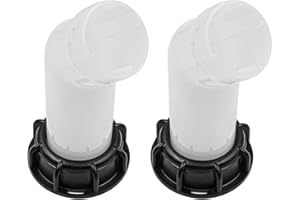 ANCLLO Pack of 2 IBC Drain Nozzle S60x6 Coarse Thread IBC Outlet Tap IBC Tank Accessories Drain Cover Nozzle Valve Cap Valve Inner Thread for IBC Tote Tank