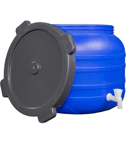 Fixkraft Fass Quad. mit Deckel, Spannring und Hahn 100l blau|lebensmittelecht Camping Aufbewahrung Behälter Wasserfass Fixkraft Fass Quad. mit Deckel, Spannring und Hahn 100l blau|lebensmittelecht Camping Aufbewahrung Behälter Wasserfass