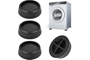 MengQiLe Piedini Antivibrazione Lavatrice, 4 Pezzi Ammortizzatori per Lavatrice Universali - Riduzione Rumore Vibrazioni - Supporto Lavatrice Ed Asciugatrice