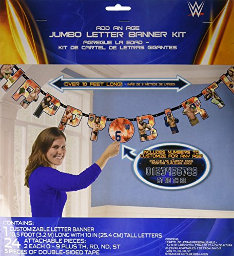 Amscan 121467 3,2 m x 30 cm WWE hinzufügen eine Alter Brief Banner