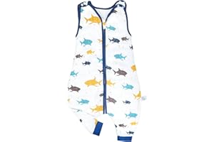 FLYISH DIRECT sacco nanna con piedini 0,5 tog sacco nanna estivo, 70% viscosa bambù e 30% cotone estate - sacco nanna estivo con gambe per bebè, S/73cm, per 70-85cm