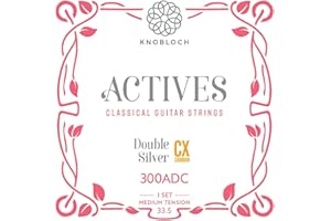 KNOBLOCH STRINGS - Cuerdas de Guitarra Española | Actives 300ADC CX Carbon | Tensión Media 33.5 | Graves Robustos | Juego de cuerdas para Flamenca y Clásica | Fabricadas en España