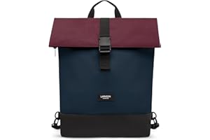 LARKSON Borse Bici Posteriore Laterali Blu Rosso - Tammo Bike - Zaino e Borsa Laterale 2 in 1 per la Bici, Realizzati con Materiale Riciclato - Idrorepellente