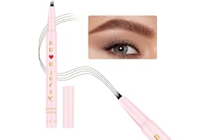 ANGLICOLOR HANDAIYAN Eyebrow Pencil,Tattoo Eyebrow Pen with Fork Tip,Waterproof Sweatproof Brow Pen,Long Lasting Non-Depigmenting Microblading Eyebrow Pen for Naturally Defined Eyebrows (01#Brown)