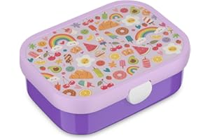 Mepal - Fiambrera Campus - Bento Box para Niños - Lonchera con Compartimento y Tenedor - Fiambrera con Cierre de Clip - Sin BPA y apta para Lavavajillas - 750 ml - Food Fest