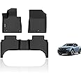 KELCSEECS Floor Mats Custom for Hyundai Santa Cruz 2022 Waterproof Car Mats All Weather Guard Mats Odorless Heavy Duty TPE Automotive Floor Liners Front& Rear Row 5 Seat Full Set Accessories Black