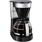 Melitta Easy Top - Filterkaffeemaschine - mit Glaskanne - Tropfstopp - 10 Tassen - Schwarz (1023-04)